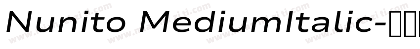 Nunito MediumItalic字体转换